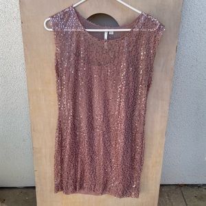 LC Lauren Conrad size 2 dusty pink sequin dress.